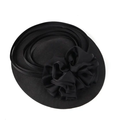 Unique Floral Disc Sinamay Fascinator - Image 6