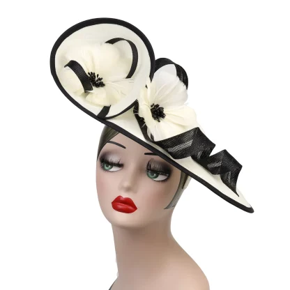 Unique Floral Disc Sinamay Fascinator - Image 11