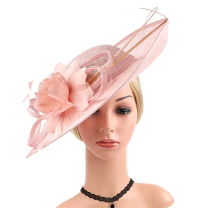 Unique Floral Disc Sinamay Fascinator - Image 9