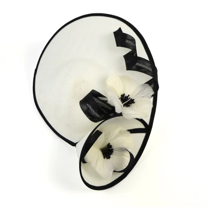 Unique Floral Disc Sinamay Fascinator - Image 13