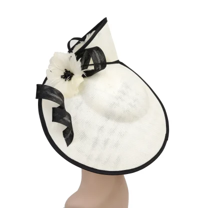 Unique Floral Disc Sinamay Fascinator - Image 12