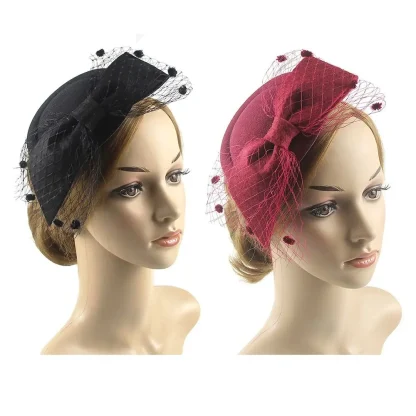 Bow Knot Headpiece with Mesh Detailing - Image 4
