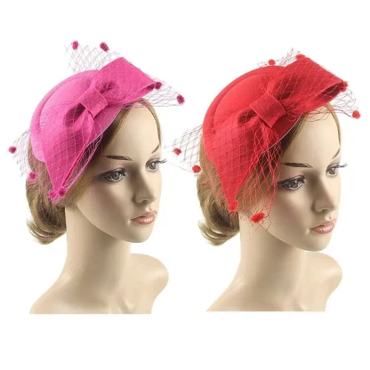 Bow Knot Headpiece with Mesh Detailing - Image 2