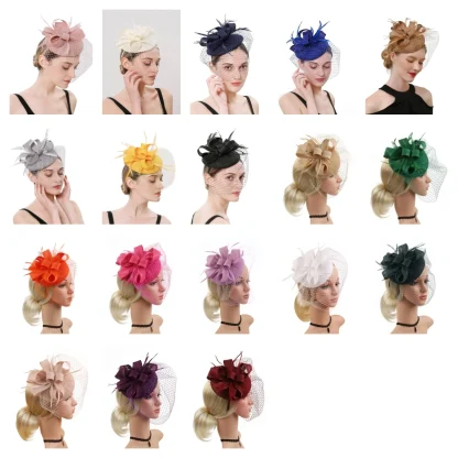 Elegant Disc Fascinator with Net Veil - Image 5