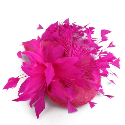 Charming Cocktail Hat with Faux Feather Design - Image 3