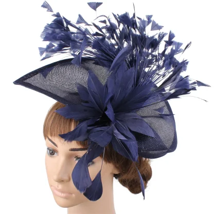 Charming Cocktail Hat with Faux Feather Design - Image 4