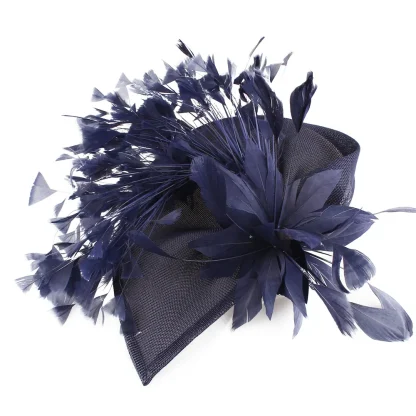 Charming Cocktail Hat with Faux Feather Design - Image 5
