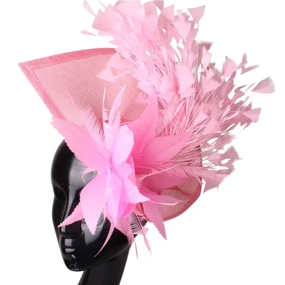 Charming Cocktail Hat with Faux Feather Design - Image 11