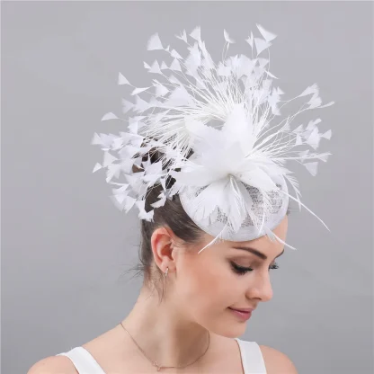 Fascinator with Fancy Faux Feather Design - Image 10