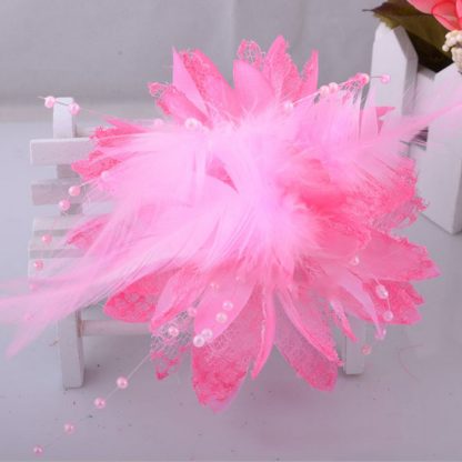 Hair Clip Fascinator with Floral Shape Design - Image 6