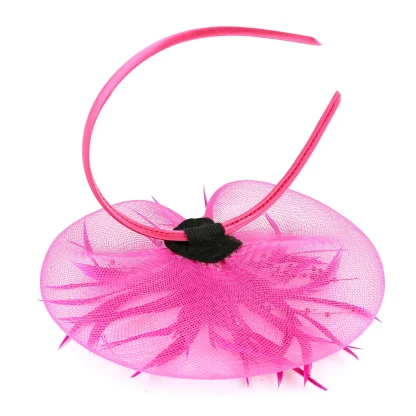 Mesh Fascinator with Beads and Faux Feather - Image 13