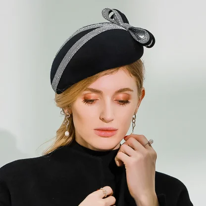 Pillbox Vintage-style Fascinator with Bowknot - Image 3