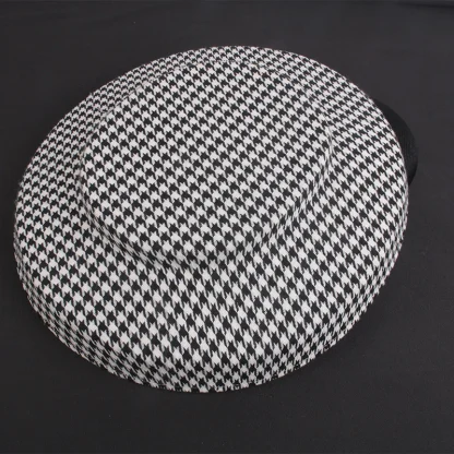 Disc Simple Cocktail Hat with Plaid Pattern - Image 5