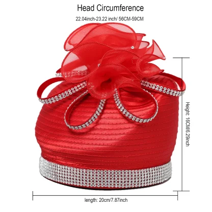 Luxury Retro Cocktail Hat with Bling Design - Image 5