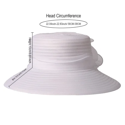 Bucket Hat Headpiece with Floral Design - Image 5