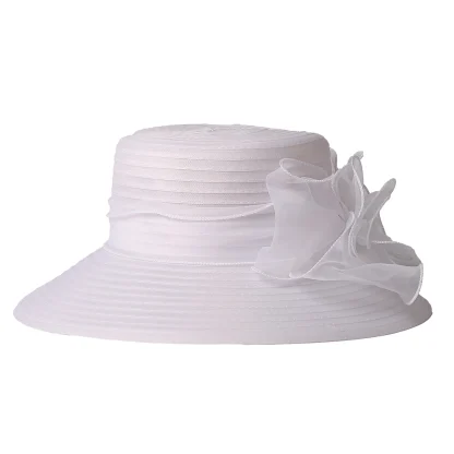 Bucket Hat Headpiece with Floral Design - Image 3
