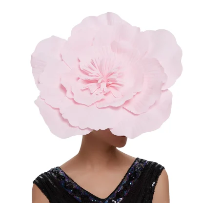 Exaggerated Unique Floral Cocktail Hat - Image 3