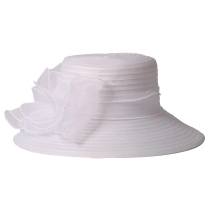 Bucket Hat Headpiece with Floral Design
