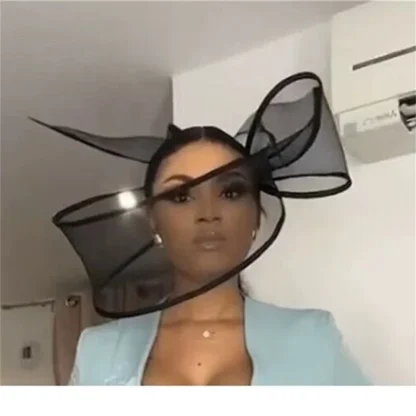Exaggerated Bow Mesh Fascinators - Image 3