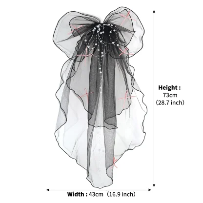 Sheer Mesh Veil Headpiece for Wedding - Image 6