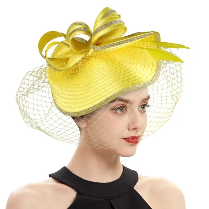 Luxury Cocktail Hat with Net Veil - Image 6