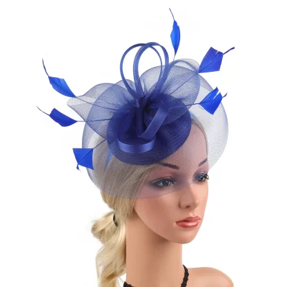 Whimsical Mesh Fascinator with Bow Design - Image 6
