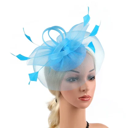 Whimsical Mesh Fascinator with Bow Design - Image 12