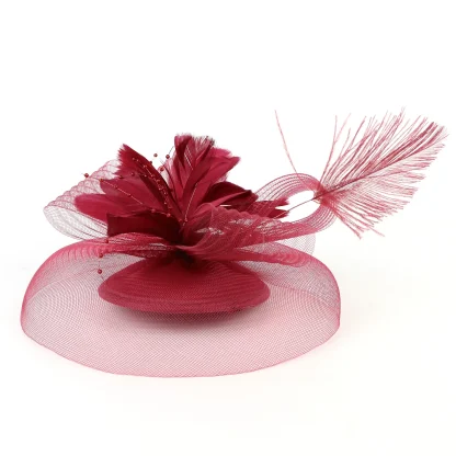 See-through Floral Fascinator with Beads - Image 9
