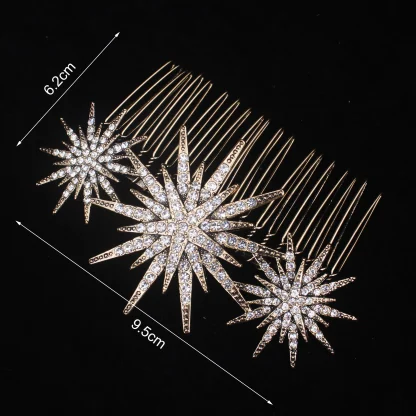 Sparkling Luxury Headpiece with Star Decor - Image 10