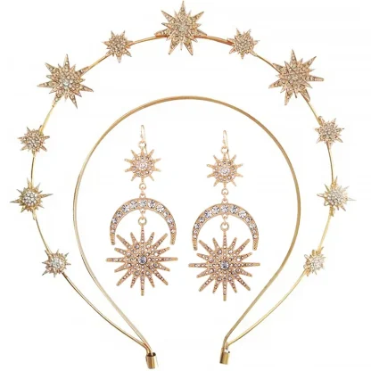 Creative Headpiece with Moon and Star Decor