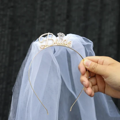 Mesh Veil Headband for Bridal Shower - Image 4