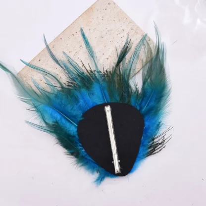 Chic Peacock Faux Feather Headpiece - Image 5