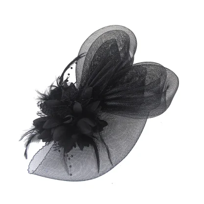 Exquisite Mesh Fascinator with Floral Design - Image 6