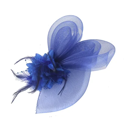 Exquisite Mesh Fascinator with Floral Design - Image 8