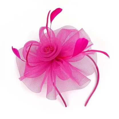 Sheer Lightweight Floral Headband Fascinator - Image 5