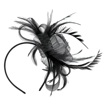 Lightweight Fascinator with Faux Feather - Image 5