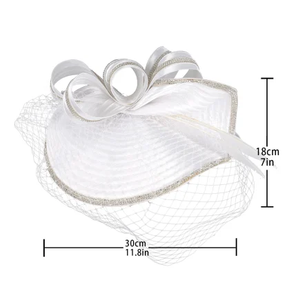 Luxury Cocktail Hat with Net Veil - Image 14