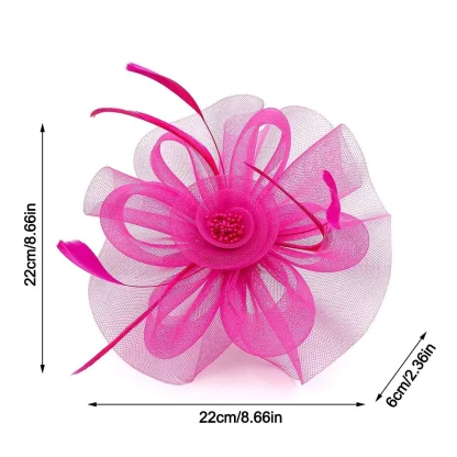Sheer Lightweight Floral Headband Fascinator - Image 6