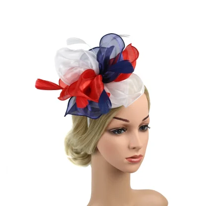 Dainty Floral Mesh Solid Headpiece - Image 14