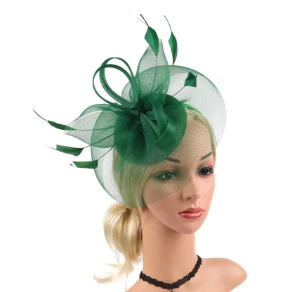 Whimsical Mesh Fascinator with Bow Design - Image 2