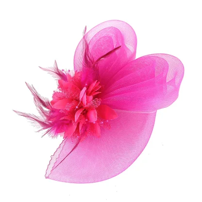 Exquisite Mesh Fascinator with Floral Design - Image 10