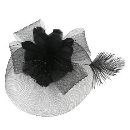 See-through Floral Fascinator with Beads - Image 14