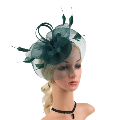 Whimsical Mesh Fascinator with Bow Design - Image 4