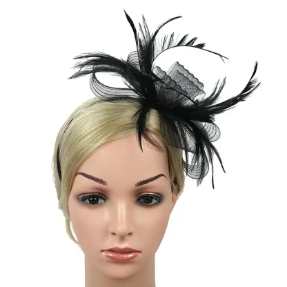 Lightweight Fascinator with Faux Feather - Image 3