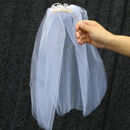 Mesh Veil Headband for Bridal Shower - Image 3