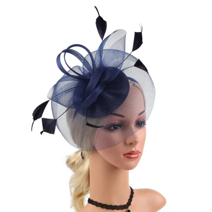 Whimsical Mesh Fascinator with Bow Design - Image 5