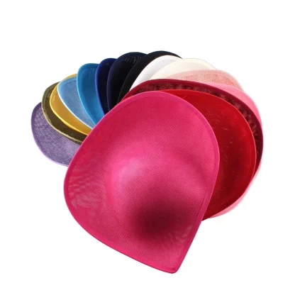 Large Disc Cocktail Hat with Solid Color - Image 3