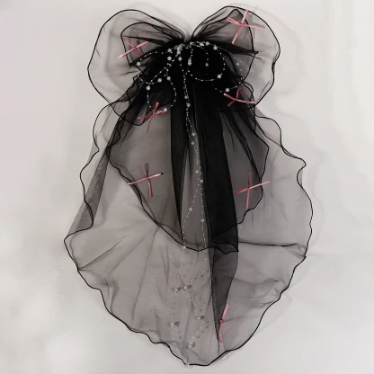 Sheer Mesh Veil Headpiece for Wedding - Image 4