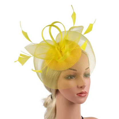 Whimsical Mesh Fascinator with Bow Design - Image 10