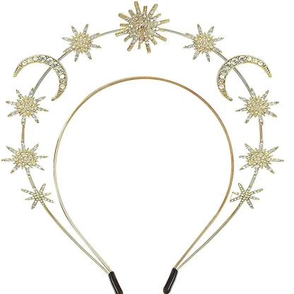 Creative Headpiece with Moon and Star Decor - Image 9